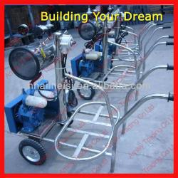 Goat/sheep milking machine with single-bucket/single cup group,Vacuum pump milking machine with trolley style