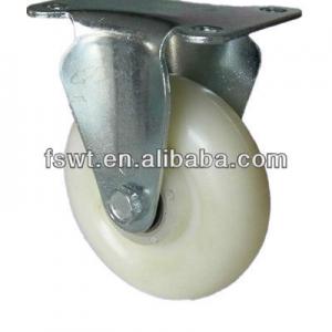 Good Quality White Nylon Medium Duty Rigid Caster Wheel