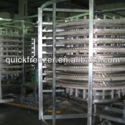 high output IQF quick freezer double spiral freezer