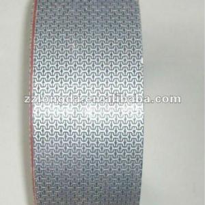 High precision diamond sanding belts for glass