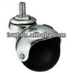 High Quality Black Sofa Rubber Screw Caster Wheel