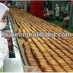 Huxin factory good price gas /electric biscuit machine