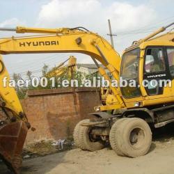 in very good condition used Hyundai wheel excavator 130W-5