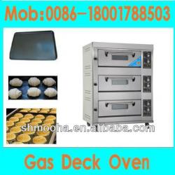 industrial 3 layers gas deck oven for bread /cake/bakery equipment for sale(3 Decks 6 Trays,manufacturer low price)