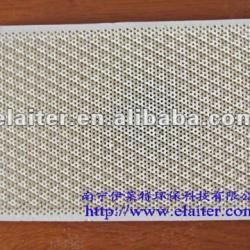 Infrared honeycomb ceramic plaque for gas furnace