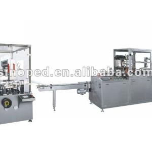 JRST Transparent film packing machine and cartoning machine connection