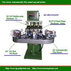 KC-SP4-41016C Sealed cup four colours conveyer pad printer