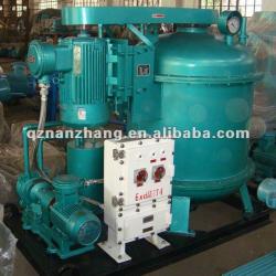 Low power consumption vacuum degasser for drilling fiuid