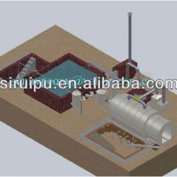 machine for used rubber recycling/refining by pyrolisis way convert rubber to oil