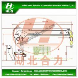 Marien Crane 5 ton, 5000 kg Telescopic Boom Marine Crane, 5 T Straight Arm Dock Crane