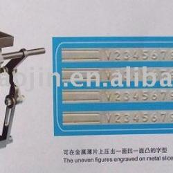 Metal Embossing Numbering Head with male and female