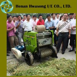 Motor drived corn silage round baling machine