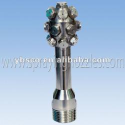 Multi-start fixed cleaning tank solid full cone spray nozzle