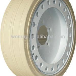 non-marking solid rubber tires with rims (various size)