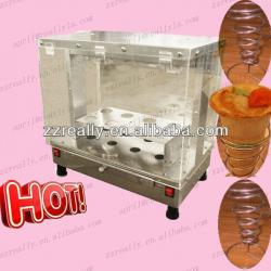 OEM sale pizza cone machine line and 8pcs with CE approved pizza cone cabinet display