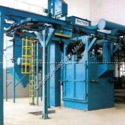 pendent chain marching type shot blasting machine