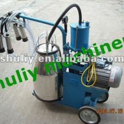 Piston type moving double bottle cow milking machine