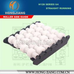 Plastic conveyor roller guard rails, guide rail roller