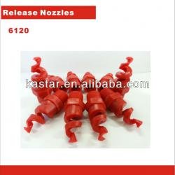 Plastic sprial nozzles