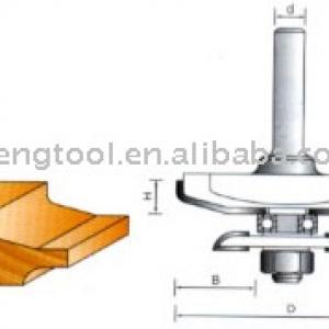 Raised Panel Rounter Bit with Back Cutters