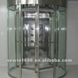 Revolve door air shower cleanroom