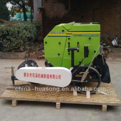 Round silage bale bundling machine