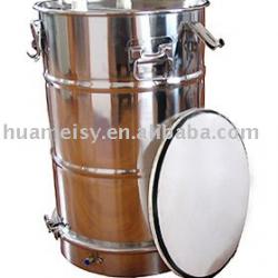 round stainless steel powder barrel