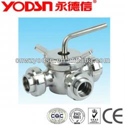 Sanitary 3 way Plug Valve Welding