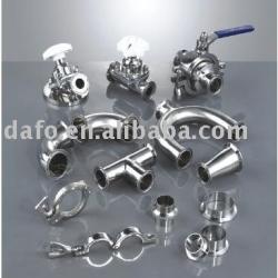 Sanitary ball valve,Pneumatic valve,tri-clamp&rubber gasket,hose barb,tee,elbow,