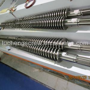 screw barrel design/PP,PE,PVC,PET,ABS,PPR for SJS plastic extruder machine conical twin screw and barrel