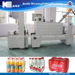 Semi automatic cheap and commercial bottle PE film wrapping machine