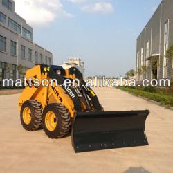 Skid steer loader with dozer snow blade