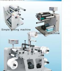 Slitting machine with rotary die-cutting station