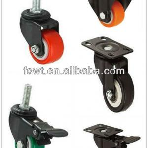 Small Polyurethane Deluxe Diamond Fixed Wheels