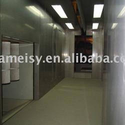 stainless steel powder booth with filter cartridge recovery system