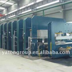 Textile core conveyor belt vulcanizing line