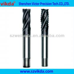 Threaded shank cutting tool,HSS roughing end mill cutter