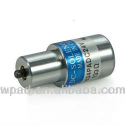 Tubular electromagnet solenoid for collar knitting machine