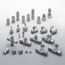 Two Ferrule Tube Fitting SS316 stainless steel pipe fitting for high pressure