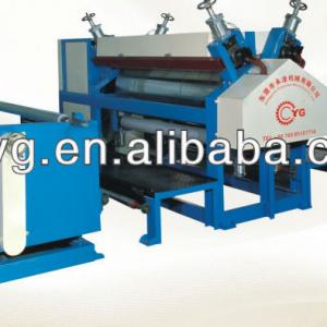 Two-shaft synthetic leather polishing machine