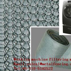 Washing machine filtering material
