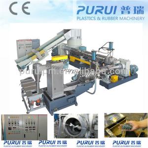 Waste plastic recycling and granulation machine