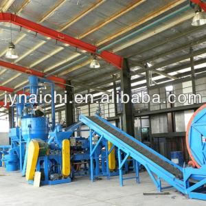 waste tire recycling line rubber powder grinder whole tire crusher rubber block crusher tire wire machine rubber shredder