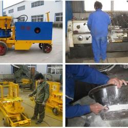 Wet concrete spraying machine