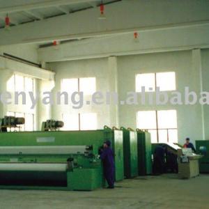 Wide width needle-punching geotextile production line