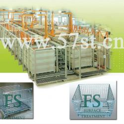 Wire mesh container plating/electroplating/surface treatment