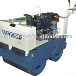 WKR600 walk behind steering road roller hydraulic drive double drum