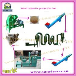 wood briquette production line