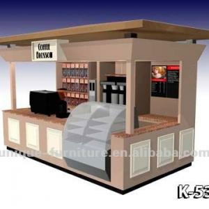 wooden hot dog kiosk