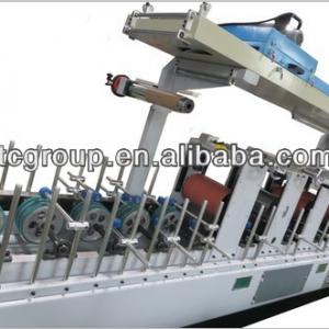 Woodworking Wooden floor wrapping machine in furniture